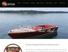 Tablet Screenshot of delavanlakeboatshed.com